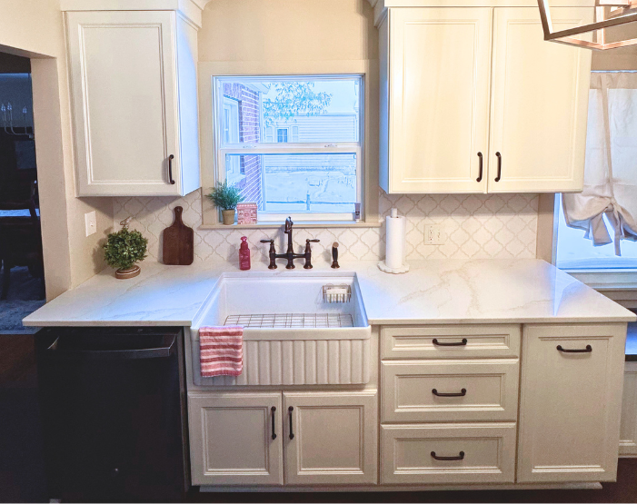 Custom cabinets and countertops in a kitchen